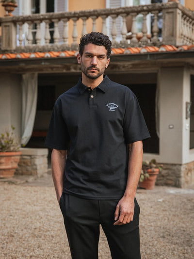 Black Vendemmia Relaxed Polo