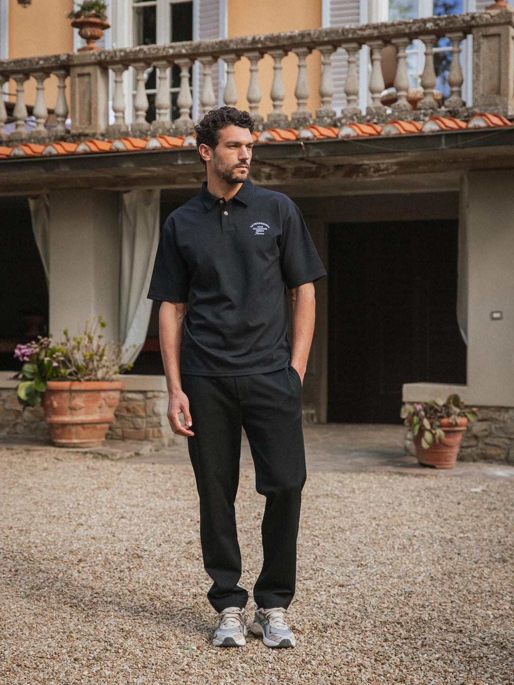 Black Vendemmia Relaxed Polo