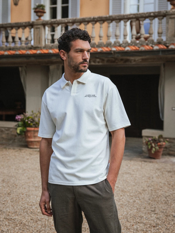 Creme La Sera Oversized Polo