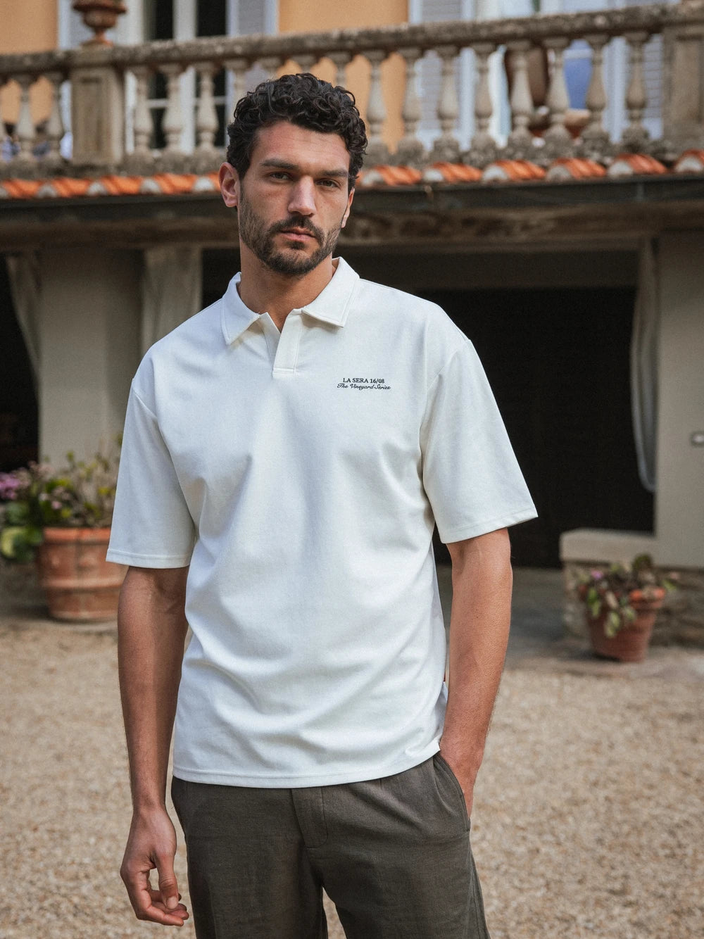 Creme La Sera Relaxed Polo