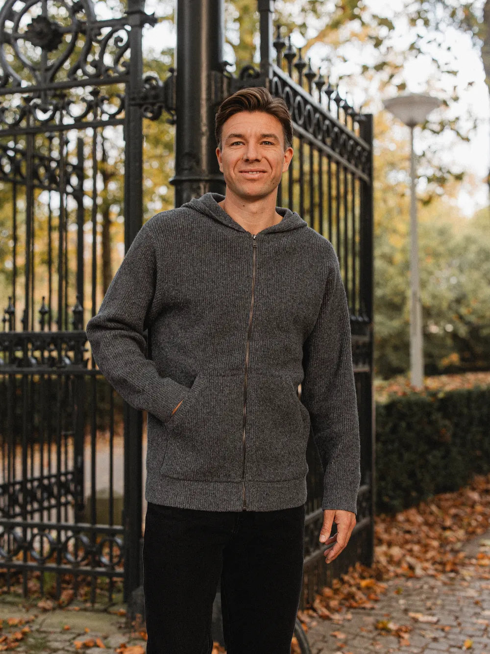 Dark Grey Oversized Knit Vest