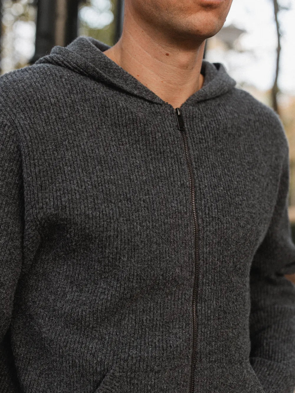 Dark Grey Oversized Knit Vest