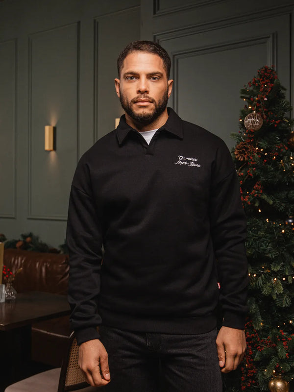 Grüner Chamonix V-Ausschnitt Polo-Pullover