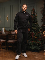 Black Chamonix V-Neck Polo Sweater