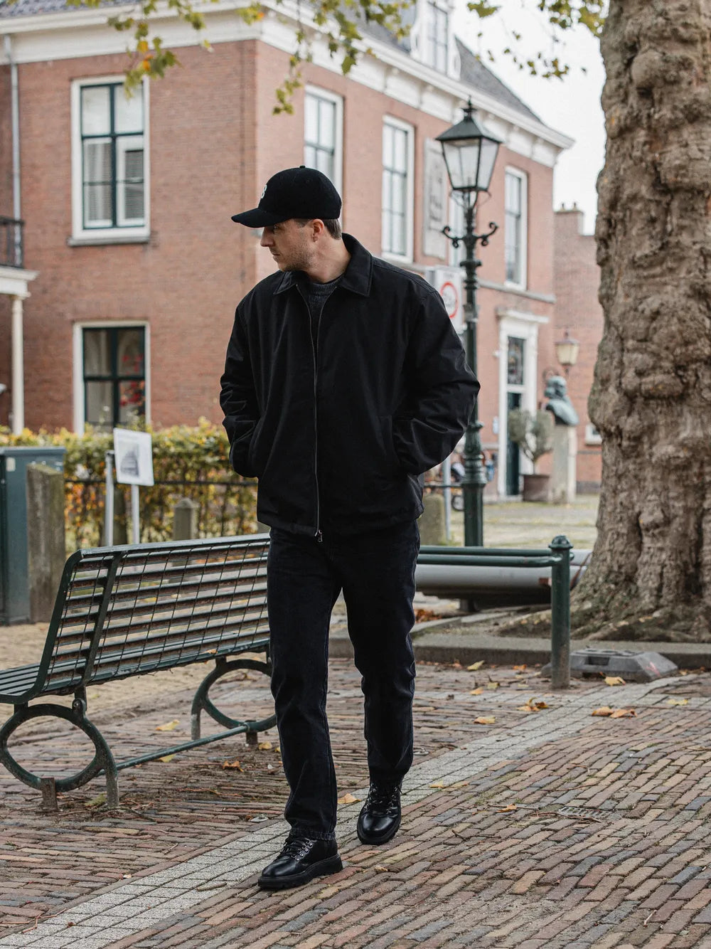 Black Padded Coach Zip Jacket