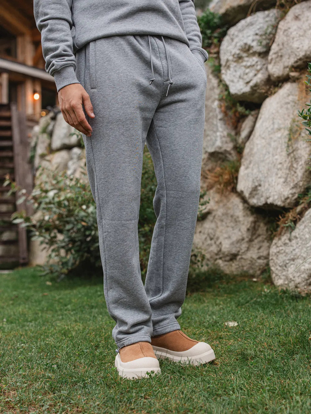 Dark Grey Melange Jogging Pants