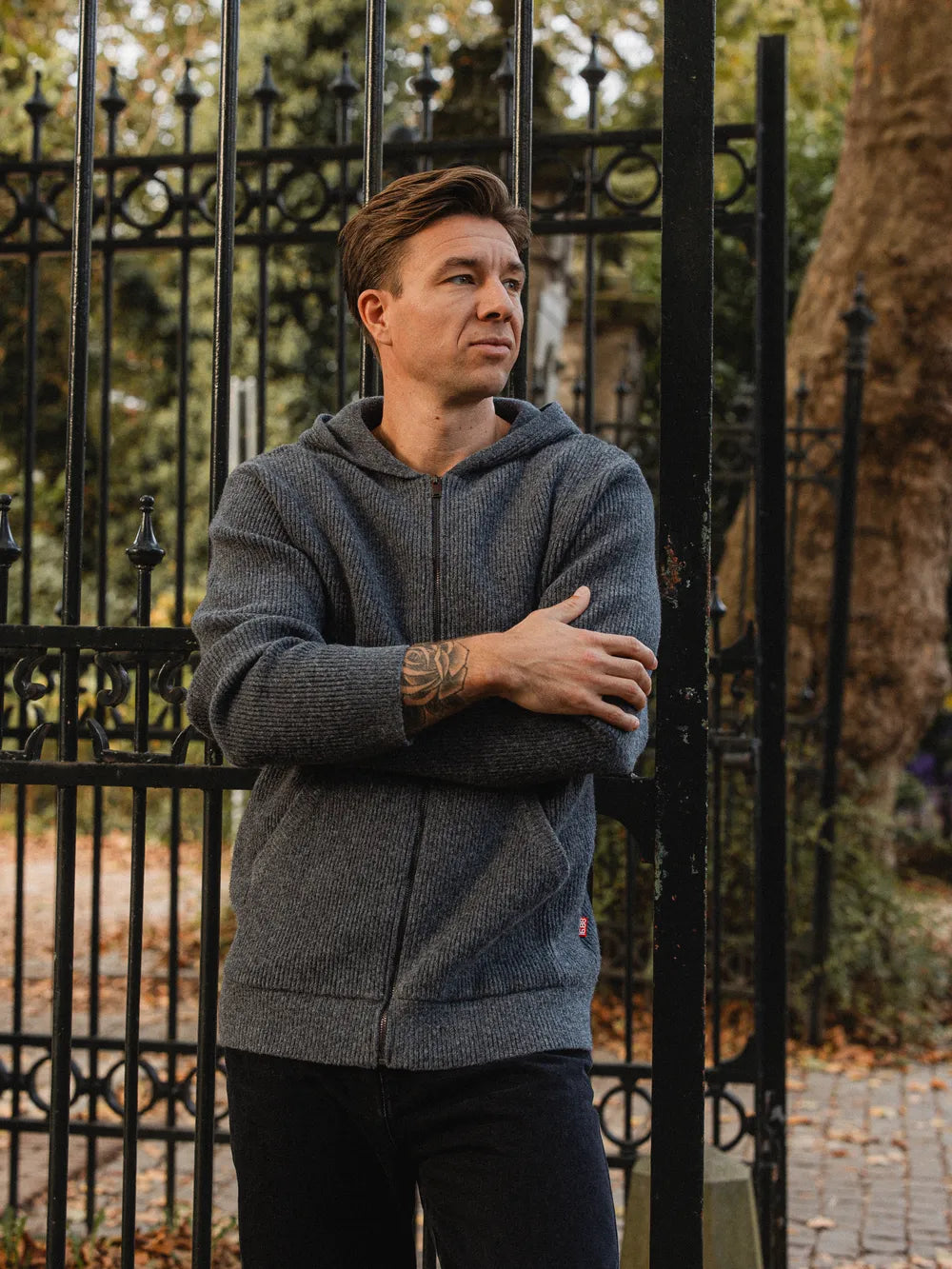 Dark Grey Oversized Knit Vest