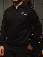 Black Chamonix V-Neck Polo Sweater