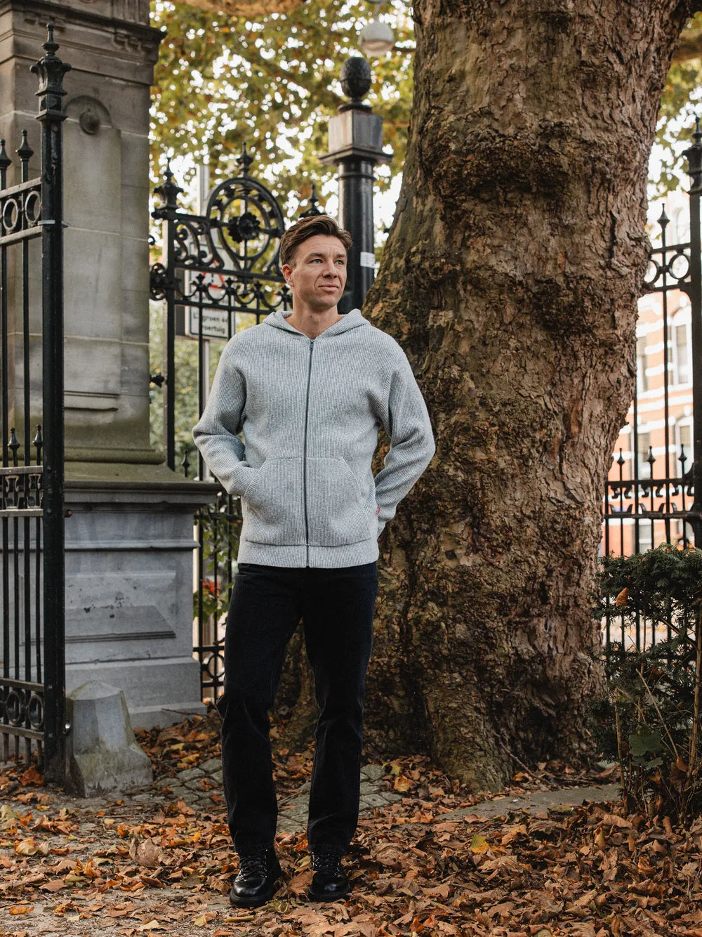 Light Grey Oversized Knit Vest