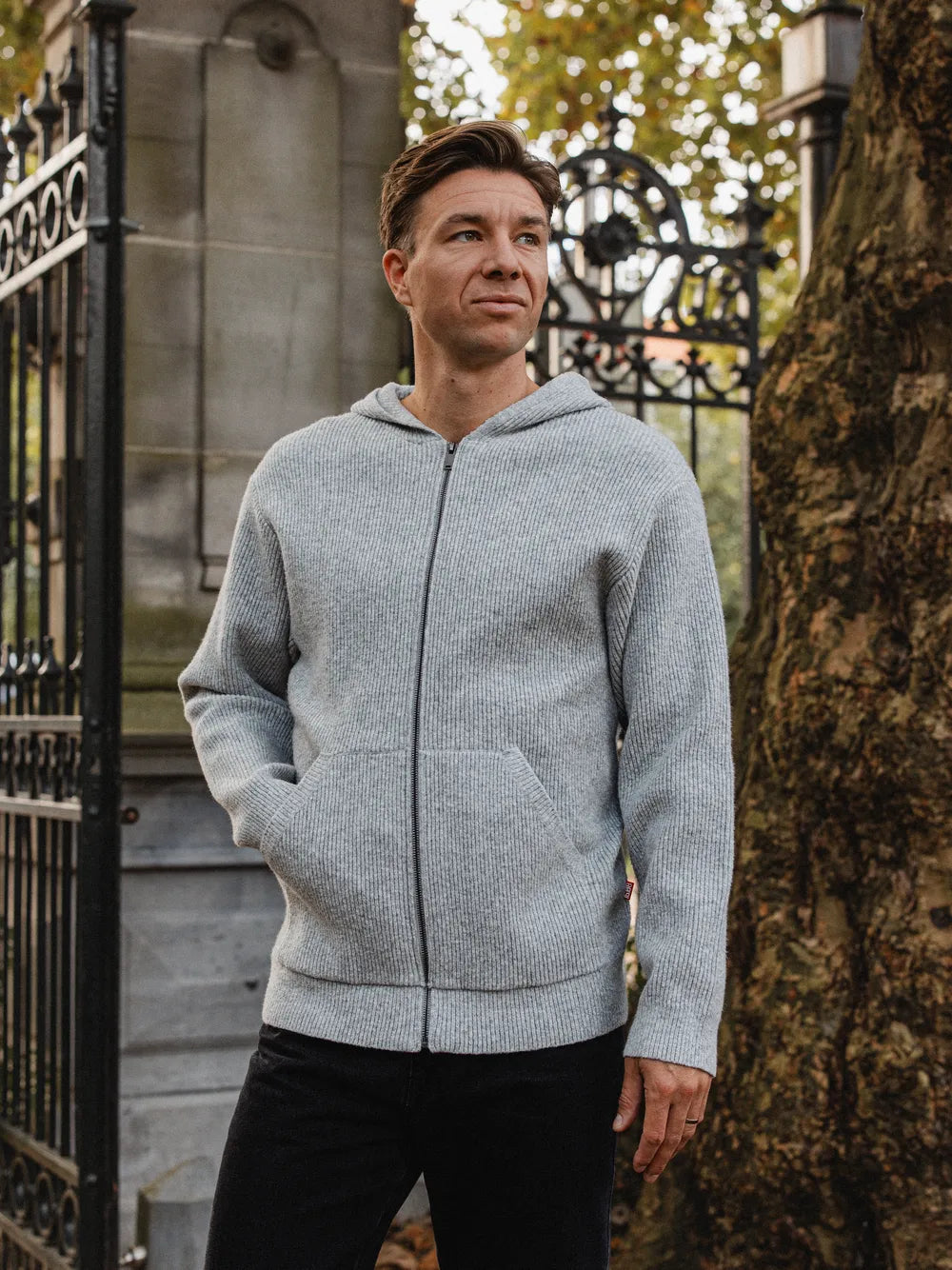 Light Grey Oversized Knit Vest