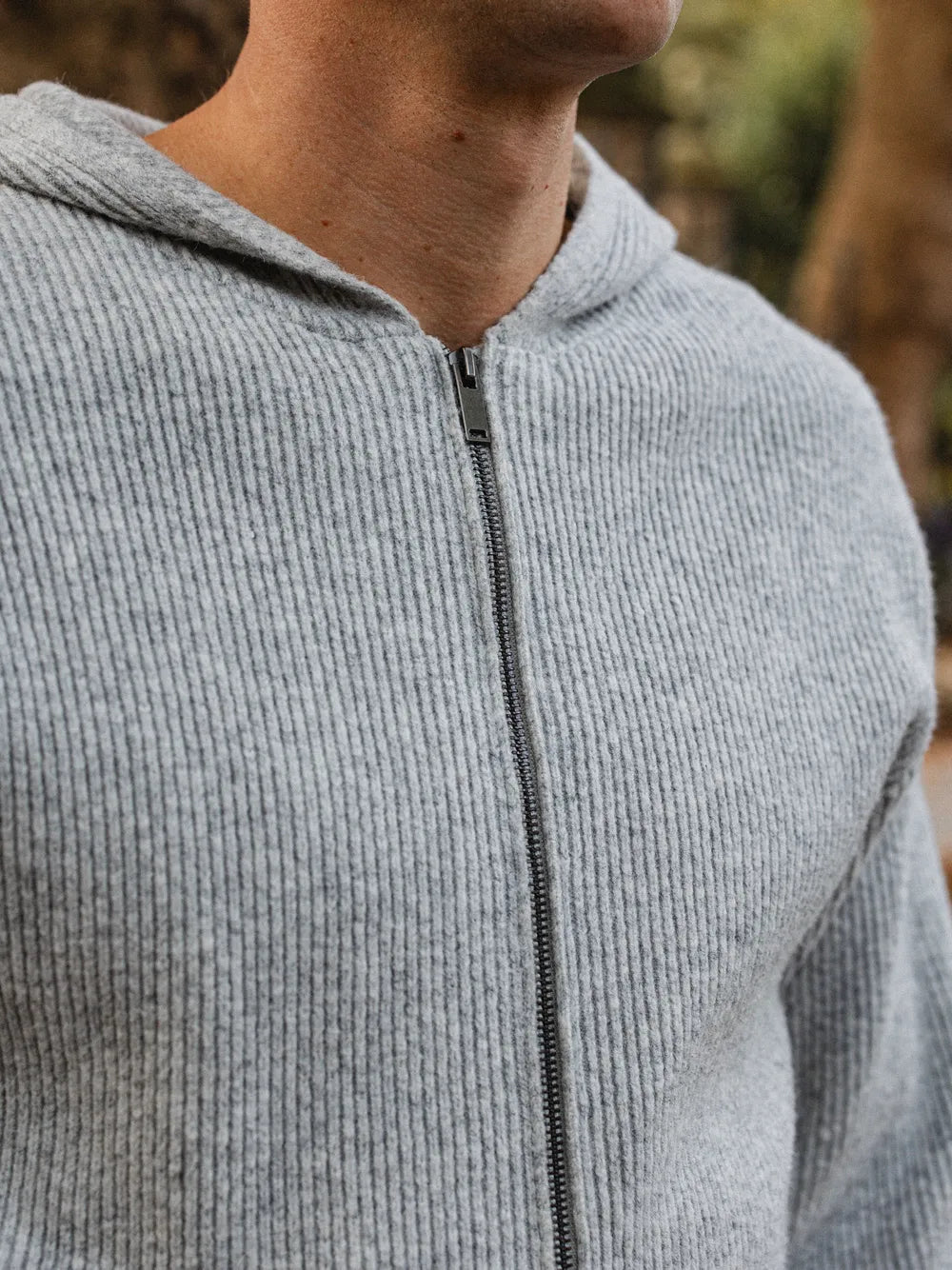 Light Grey Oversized Knit Vest