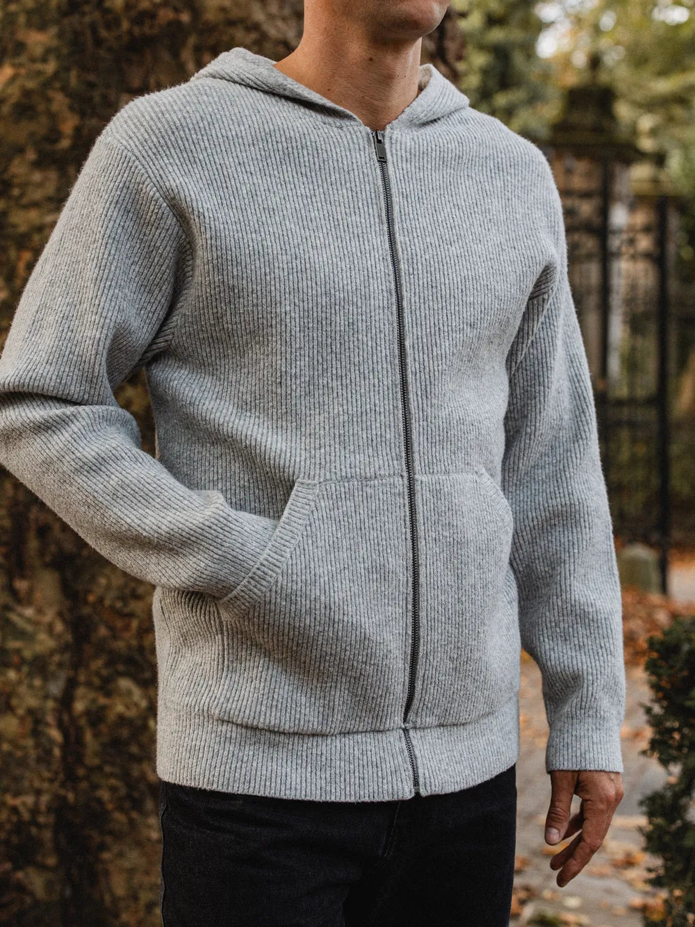 Light Grey Oversized Knit Vest