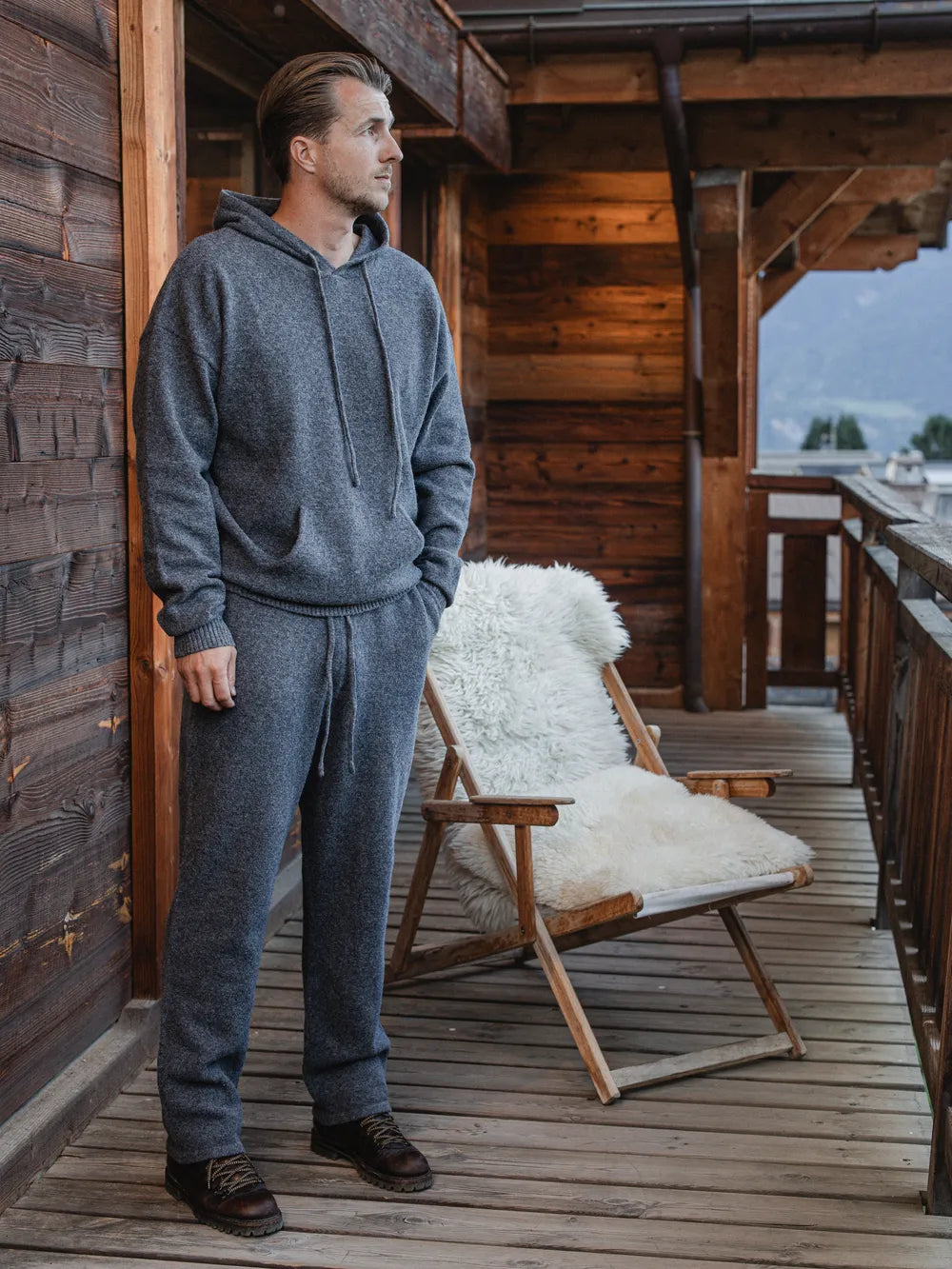 Dark Grey Knit Pants