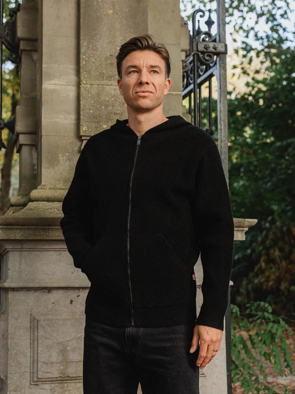 Black Oversized Knit Vest