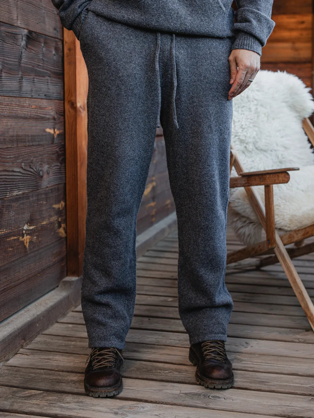 Dark Grey Knit Pants