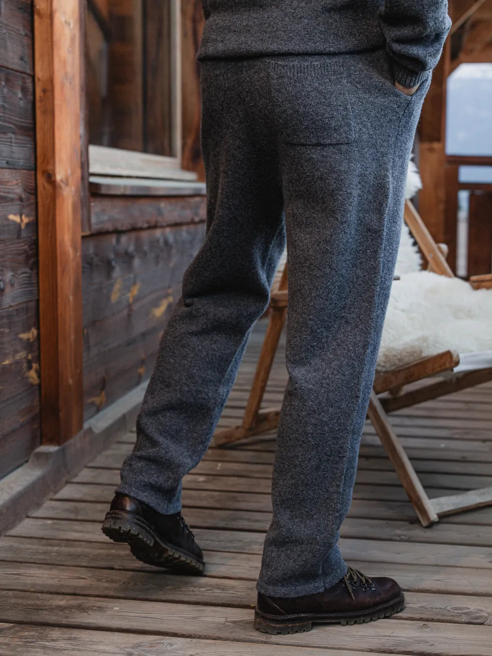 Dark Grey Knit Pants