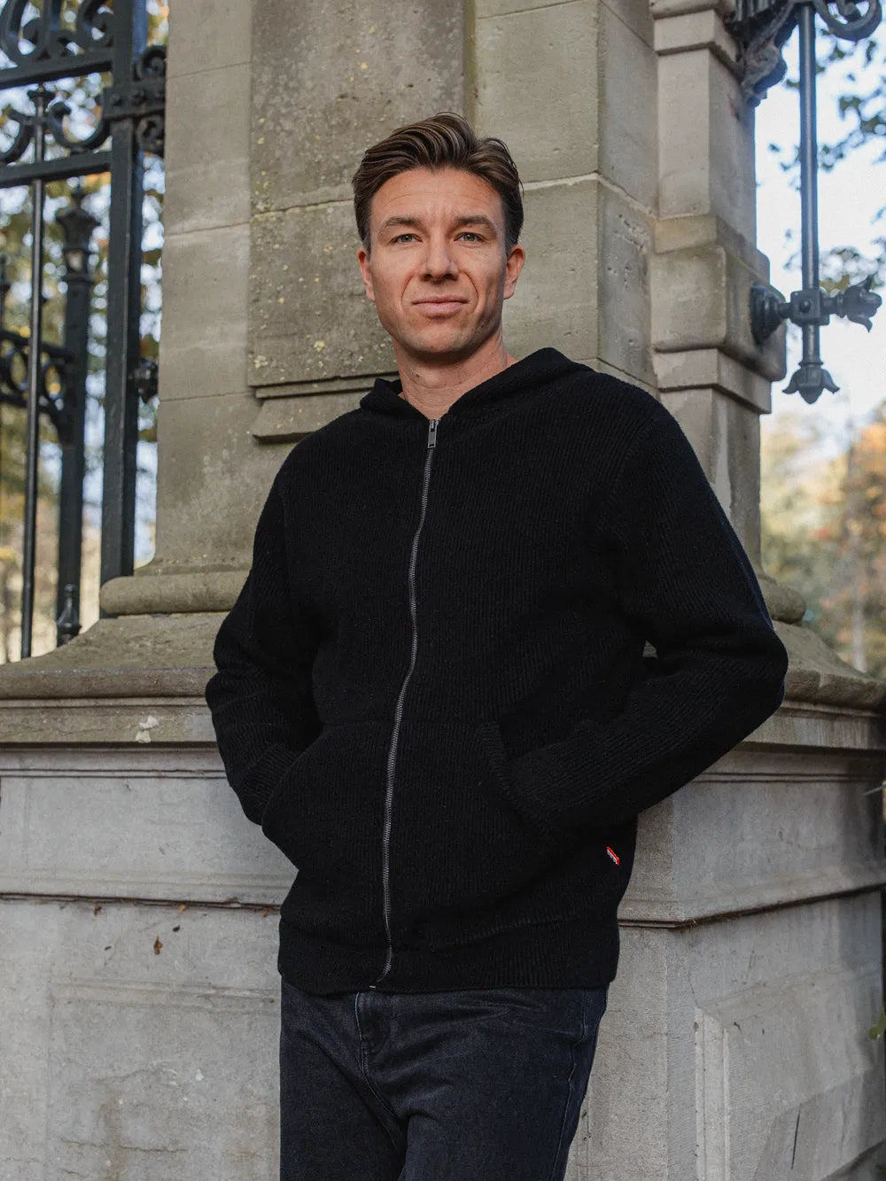 Black Oversized Knit Vest