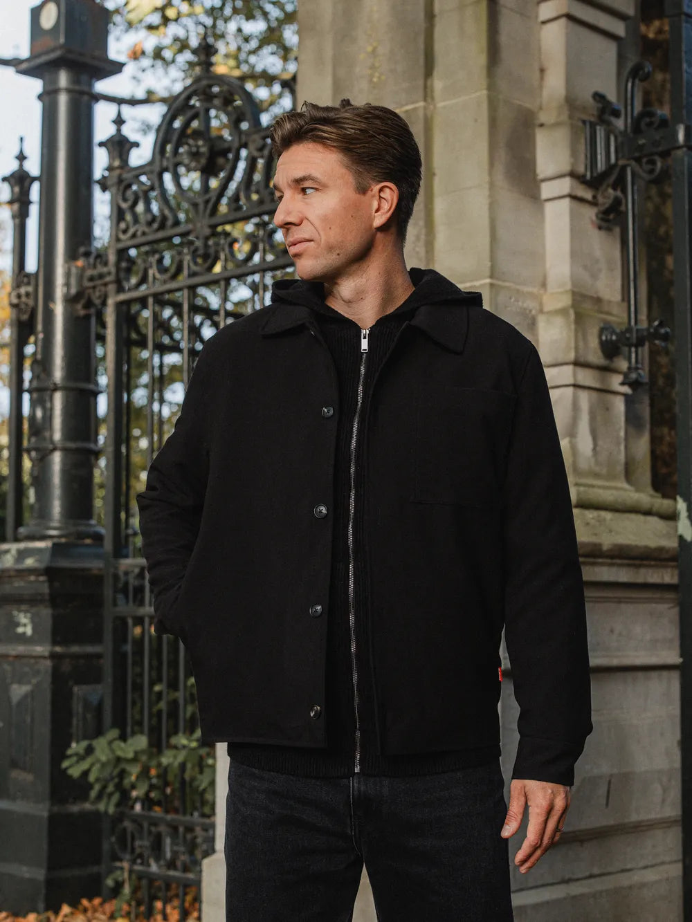 Black Layer Overshirt