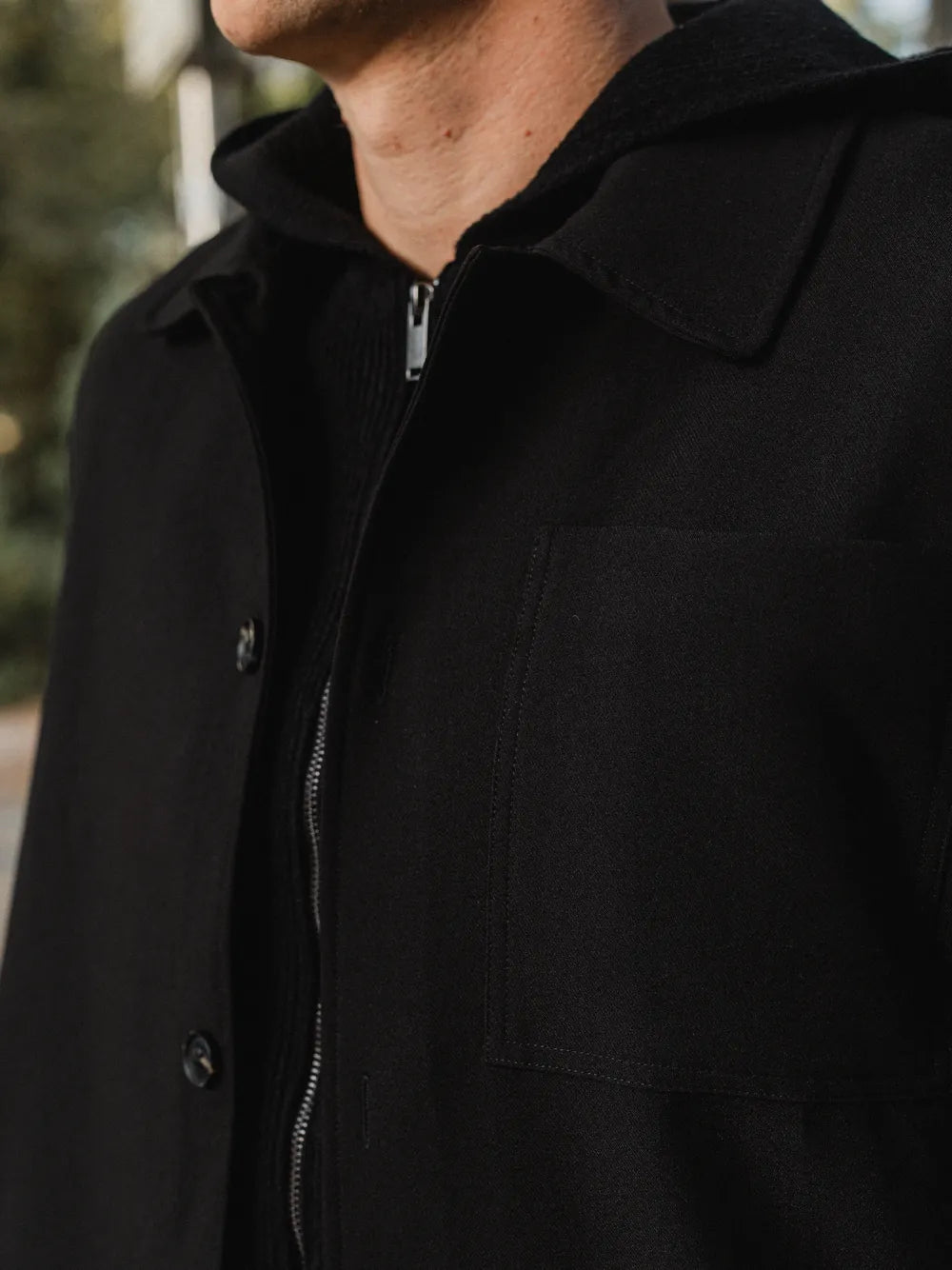 Black Layer Overshirt