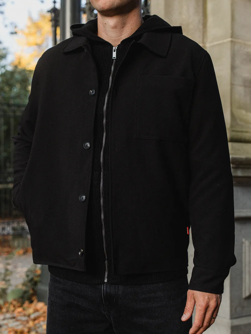 Black Layer Overshirt