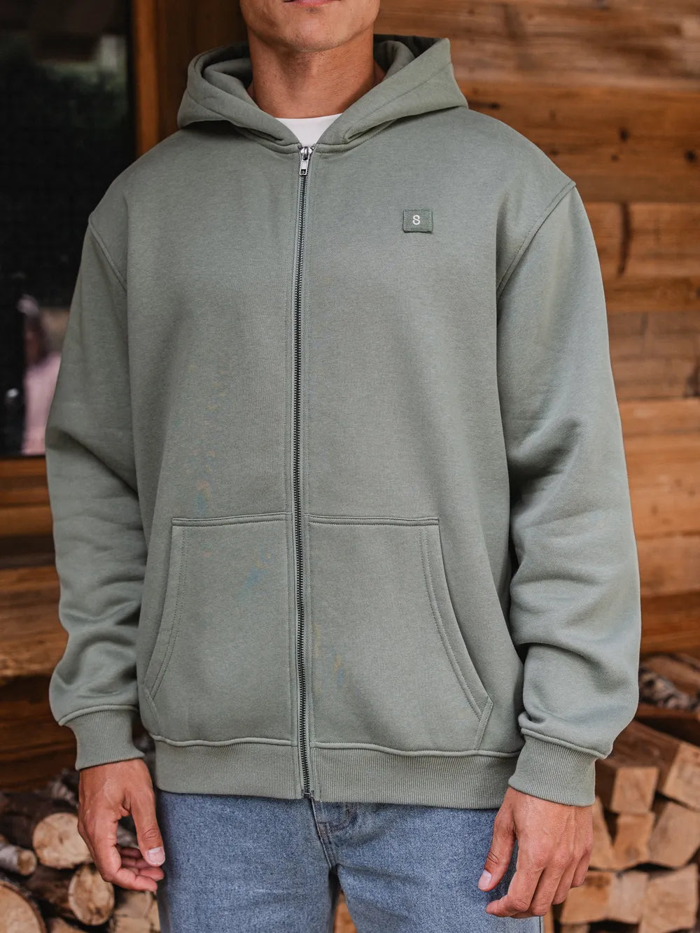 Green Signature Oversized Vest