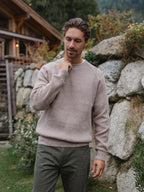 Brown Knit Oversized Raglan Sweater