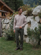 Brown Knit Oversized Raglan Sweater