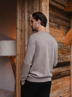 Brown Wool Crewneck Pullover