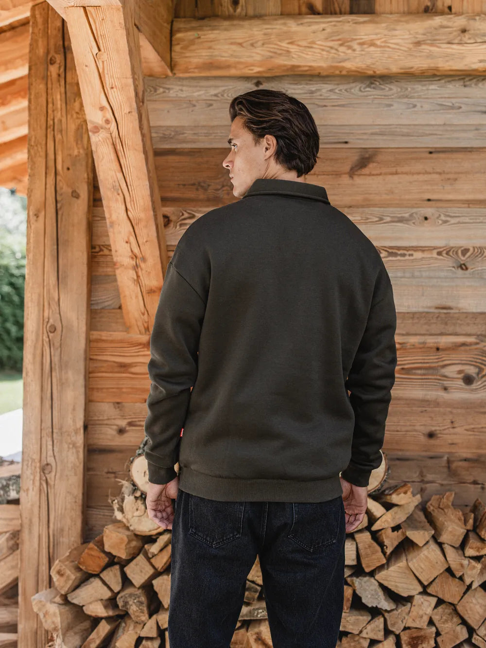 Green Chamonix V-Neck Polo Sweater
