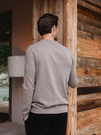 Brown Wool Crewneck Pullover