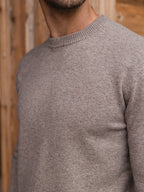 Brown Wool Crewneck Pullover