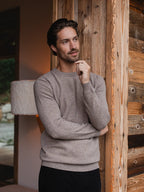 Brown Wool Crewneck Pullover