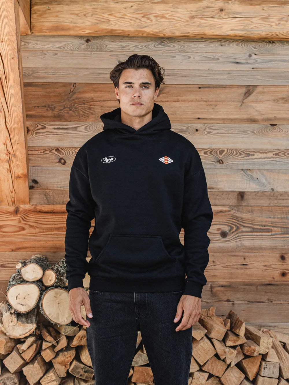 Black Voyage Oversized Hoodie