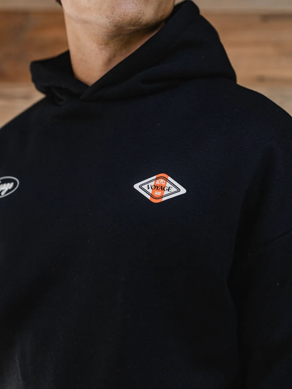 Black Voyage Oversized Hoodie