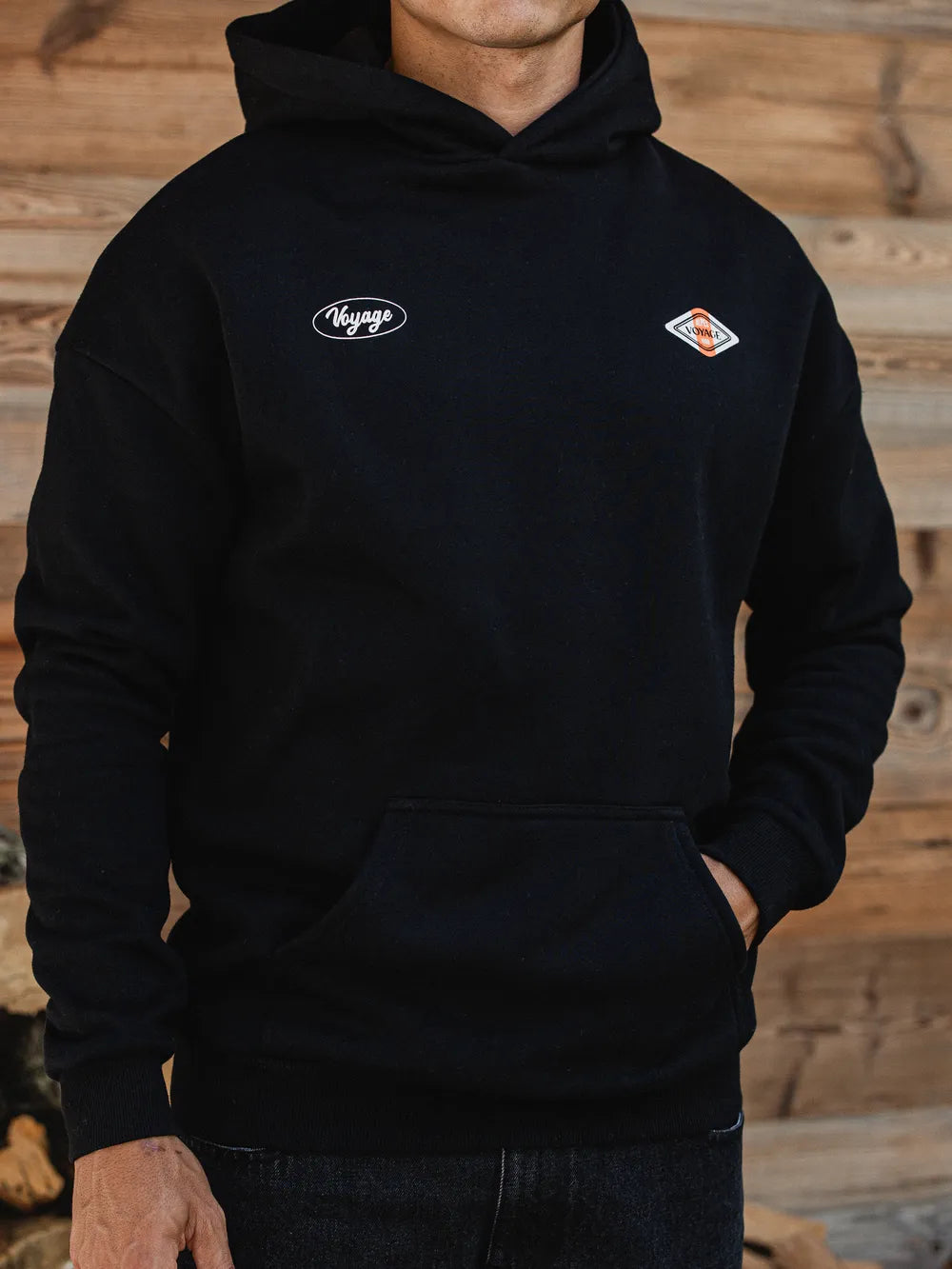 Black Voyage Oversized Hoodie