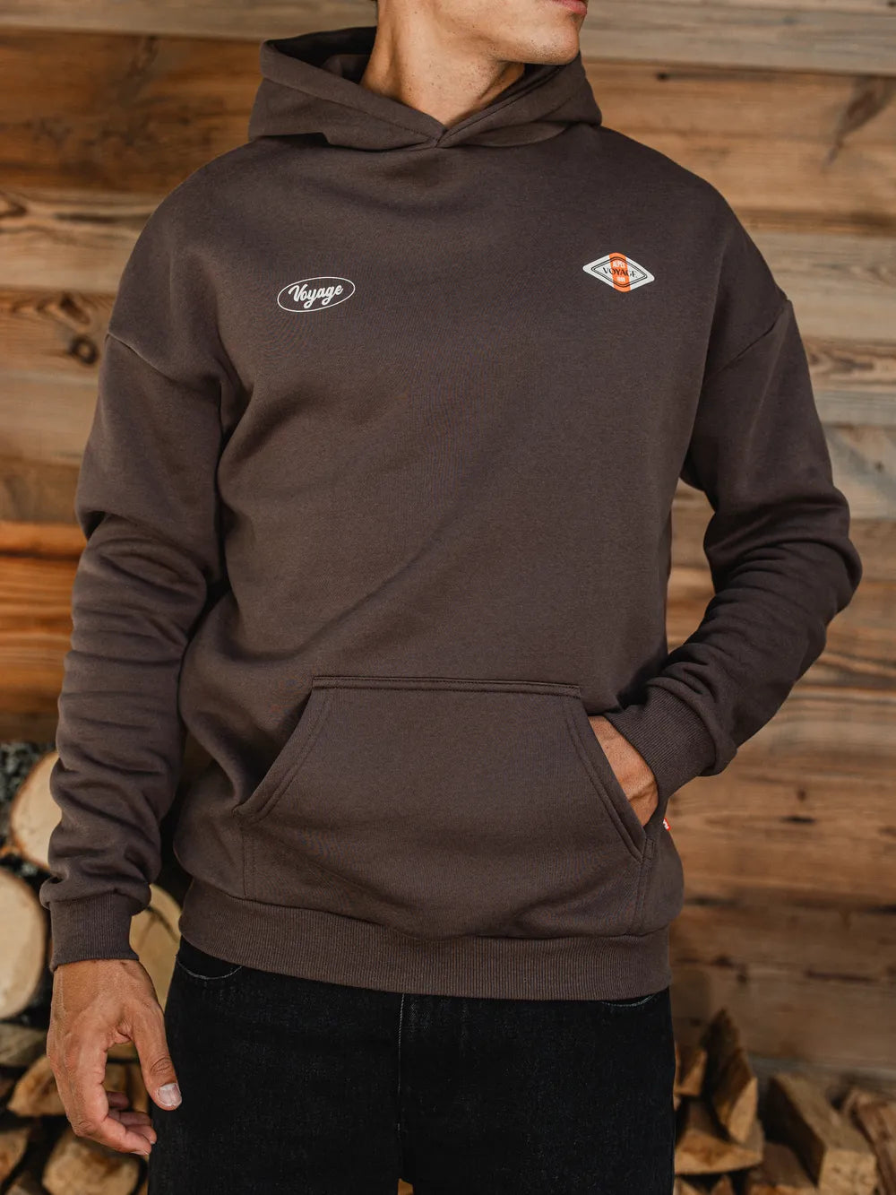 Brown Voyage Oversized Hoodie