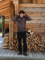 Brauner Voyage Oversize-Hoodie