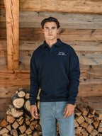 Navy Chamonix V-Neck Polo Sweater