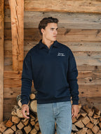 Navy Chamonix V-Neck Polo Sweater