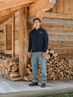 Navy Chamonix V-Neck Polo Sweater