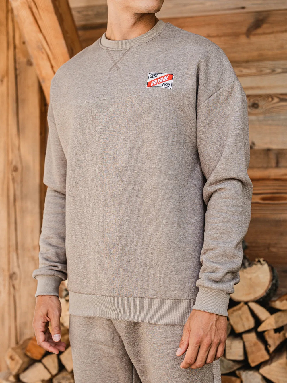 Dark Brown Melange Hotel Sweater