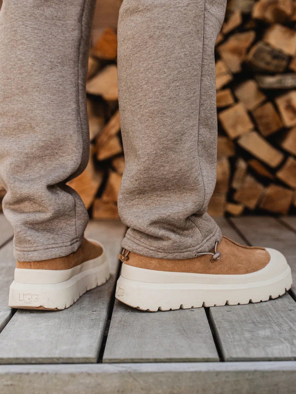 Dark Brown Melange Jogging Pants