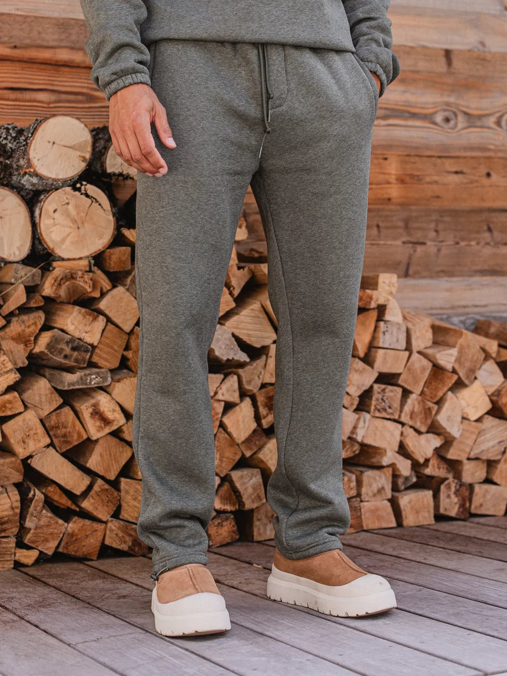 Green Melange Jogging Pants