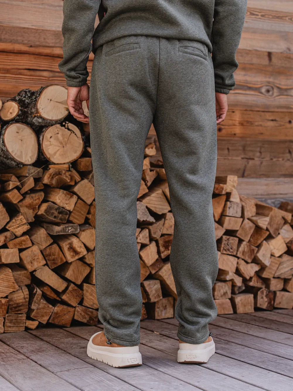 Green Melange Jogging Pants