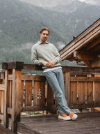 Light Green Polo Zipper Sweater