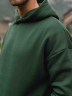 Green Basic Oversized Hoodie