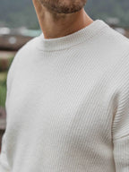 White Knit Oversized Sweater