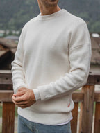 White Knit Oversized Sweater