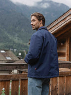 Navy Padded Coach Zip Jacket