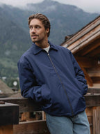 Navy Padded Coach Zip Jacket